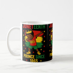 Juneteenth 1865 Toddlers Boy Dabbing Prince Afro B Coffee Mug