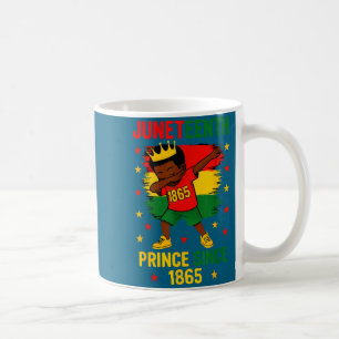 Juneteenth 1865 toddlers boy dabbing prince afro coffee mug