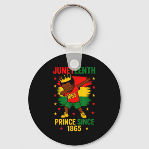 Juneteenth 1865 toddlers boy dabbing prince afro key ring