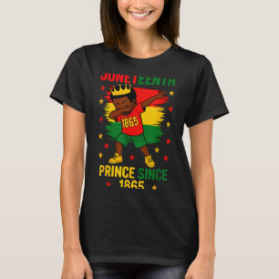 Juneteenth 1865 toddlers boy dabbing prince afro T-Shirt