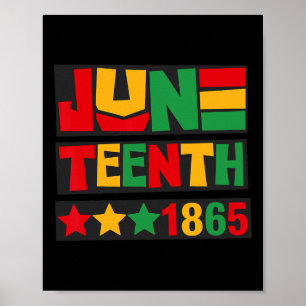Juneteenth 1865 Women Men Kids June 19th 1865 Free Poster