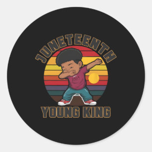 Juneteenth 1865 Young King Toddler Boy 18 To 24 Mo Classic Round Sticker