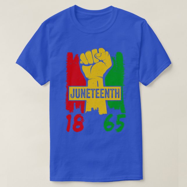 Juneteenth 18 65 African American Black History Mo T-Shirt (Design Front)