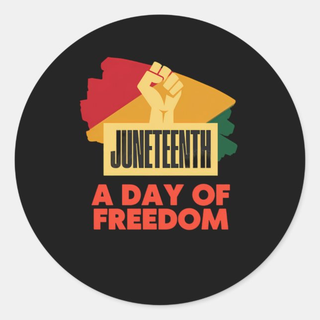 Juneteenth 1  classic round sticker (Front)