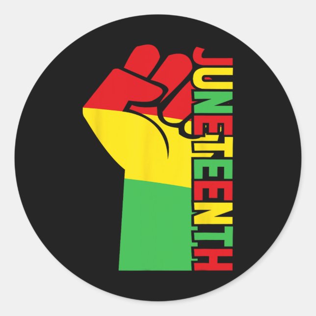 Juneteenth 1  classic round sticker (Front)