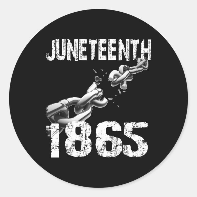 Juneteenth 1  classic round sticker (Front)