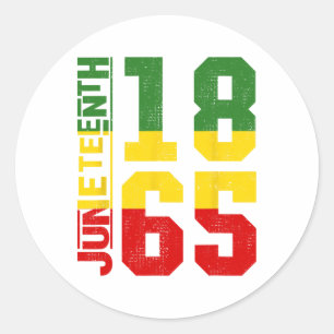 Juneteenth 2024 Celebrate Black Freedom 1865 Histo Classic Round Sticker