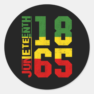 Juneteenth 2024 Celebrate Black Freedom 1865 Histo Classic Round Sticker