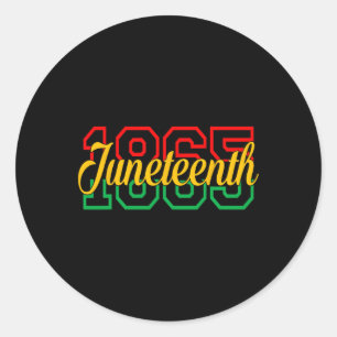 Juneteenth 2024 Celebrate Black Freedom 1865 Histo Classic Round Sticker