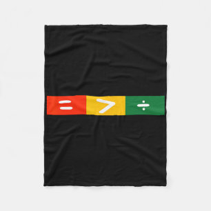 Juneteenth 2025 Equality Greater Than Division Tee Fleece Blanket