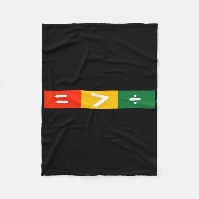 Juneteenth 2025 Equality Greater Than Division Tee Fleece Blanket (Front)