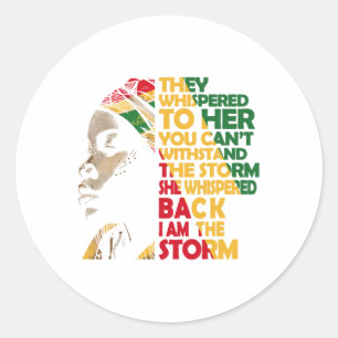 Juneteenth 2025 Women Celebrate Black Freedom Hist Classic Round Sticker