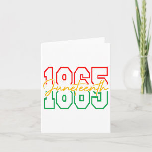 Juneteenth 2025 Women Men African American Junetee Card