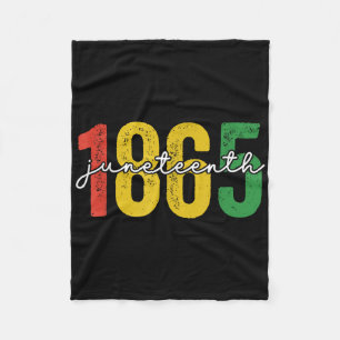Juneteenth 2025 Women Men African American Junetee Fleece Blanket