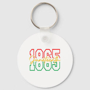 Juneteenth 2025 Women Men African American Junetee Key Ring