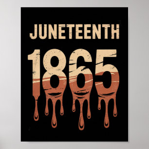 Juneteenth 2025 Women Men African American Junetee Poster