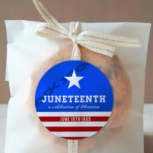 Juneteenth a Celebration of Liberation Classic Round Sticker