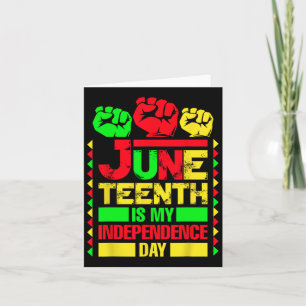 Juneteenth Accentors Afro American Black History P Card