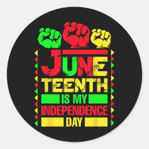 Juneteenth Accentors Afro American Black History P Classic Round Sticker