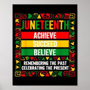 Juneteenth achieve succeed believe black history poster
