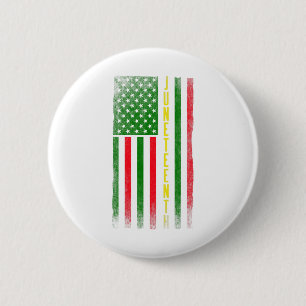 Juneteenth Africa Flags Black African American Fla 6 Cm Round Badge