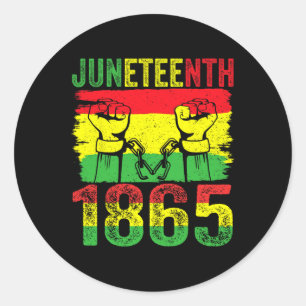 Juneteenth African American Black Freedom 1865 Men Classic Round Sticker