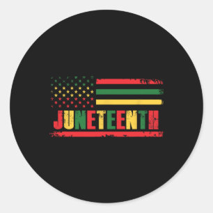 Juneteenth African American Black History - 1865 J Classic Round Sticker