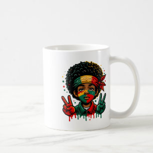 Juneteenth African American Black History Face Pea Coffee Mug
