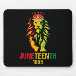 Juneteenth African American Black Lion 1865 King M Mouse Pad