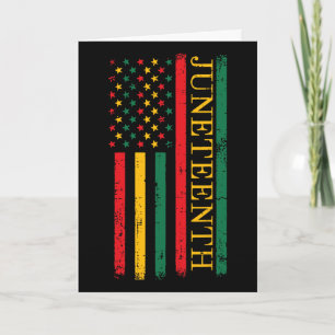 Juneteenth African American Flag Freedom 1865 Wome Card