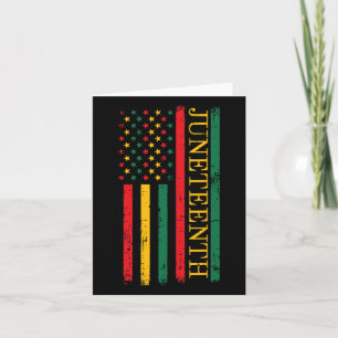 Juneteenth African American Flag Freedom 1865 Wome Card