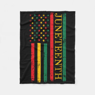 Juneteenth African American Flag Freedom 1865 Wome Fleece Blanket