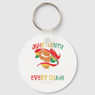 Juneteenth African American Freedom 1865 Women Men Key Ring