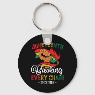 Juneteenth African American Freedom 1865 Women Men Key Ring