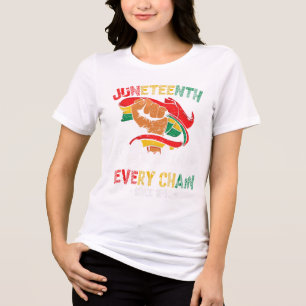Juneteenth African American Freedom 1865 Women Men Tri-Blend Shirt