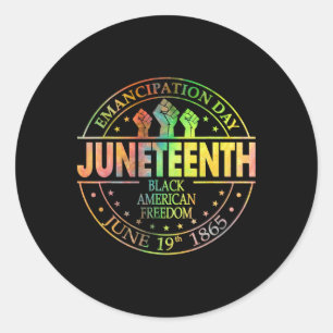 Juneteenth African American Freedom Black History Classic Round Sticker
