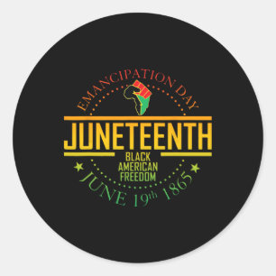 Juneteenth African American Freedom Black History Classic Round Sticker