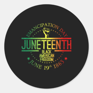 Juneteenth African American Freedom Black History Classic Round Sticker