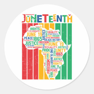 Juneteenth African American Freedom Black History Classic Round Sticker