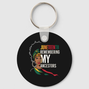 Juneteenth African American Freedom Black History Key Ring