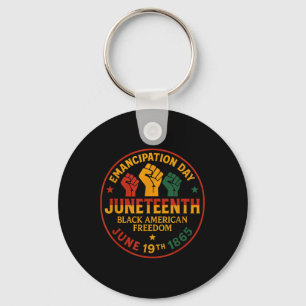 Juneteenth African American Freedom Black History  Key Ring
