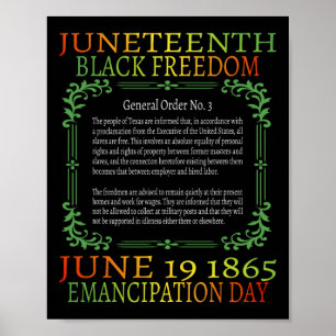Juneteenth African American Freedom Black History  Poster