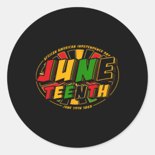 Juneteenth African American Independence Day Celeb Classic Round Sticker