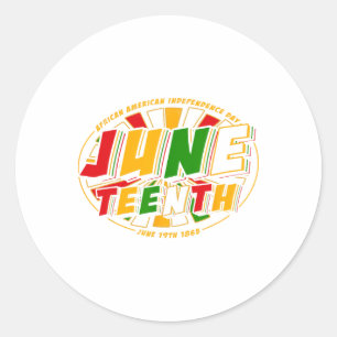 Juneteenth African American Independence Day Celeb Classic Round Sticker