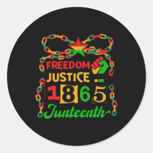 Juneteenth African American Juneteenth 1865 Breaki Classic Round Sticker