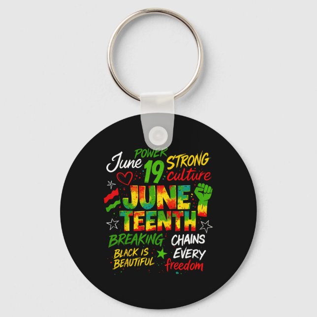Juneteenth African American Juneteenth 1865 Freedo Key Ring (Front)