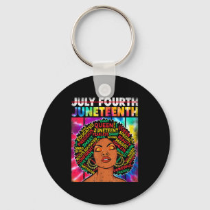Juneteenth - african american melanin queen black key ring