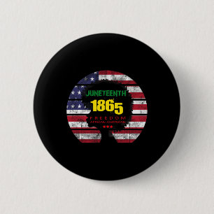 Juneteenth African American Usa Melanin Afro Women 6 Cm Round Badge