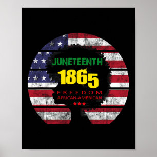 Juneteenth African American Usa Melanin Afro Women Poster