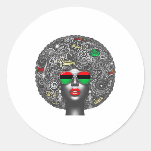 Juneteenth African American Women Black History Classic Round Sticker